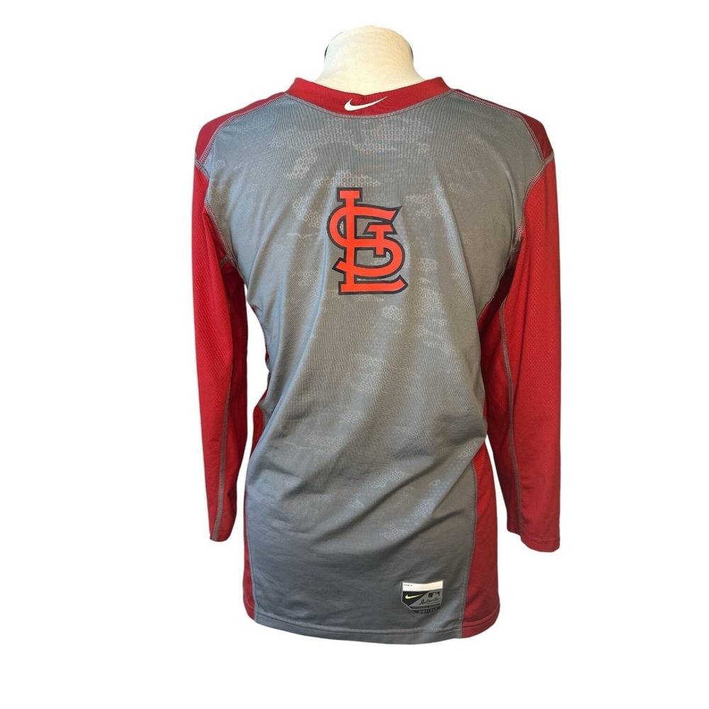 STL Cardinals Nike Pro Size Small Sri Fit Jersey Grey And Red